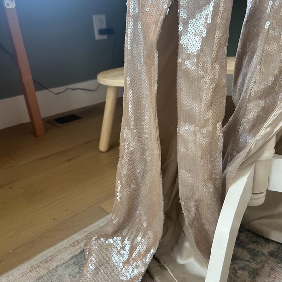 Retrofete Shimmering Cream Flare Pants - Picture 6 of 7